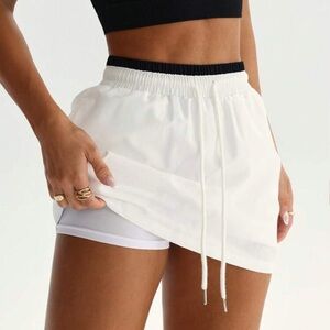 Women's White Athletic Skort